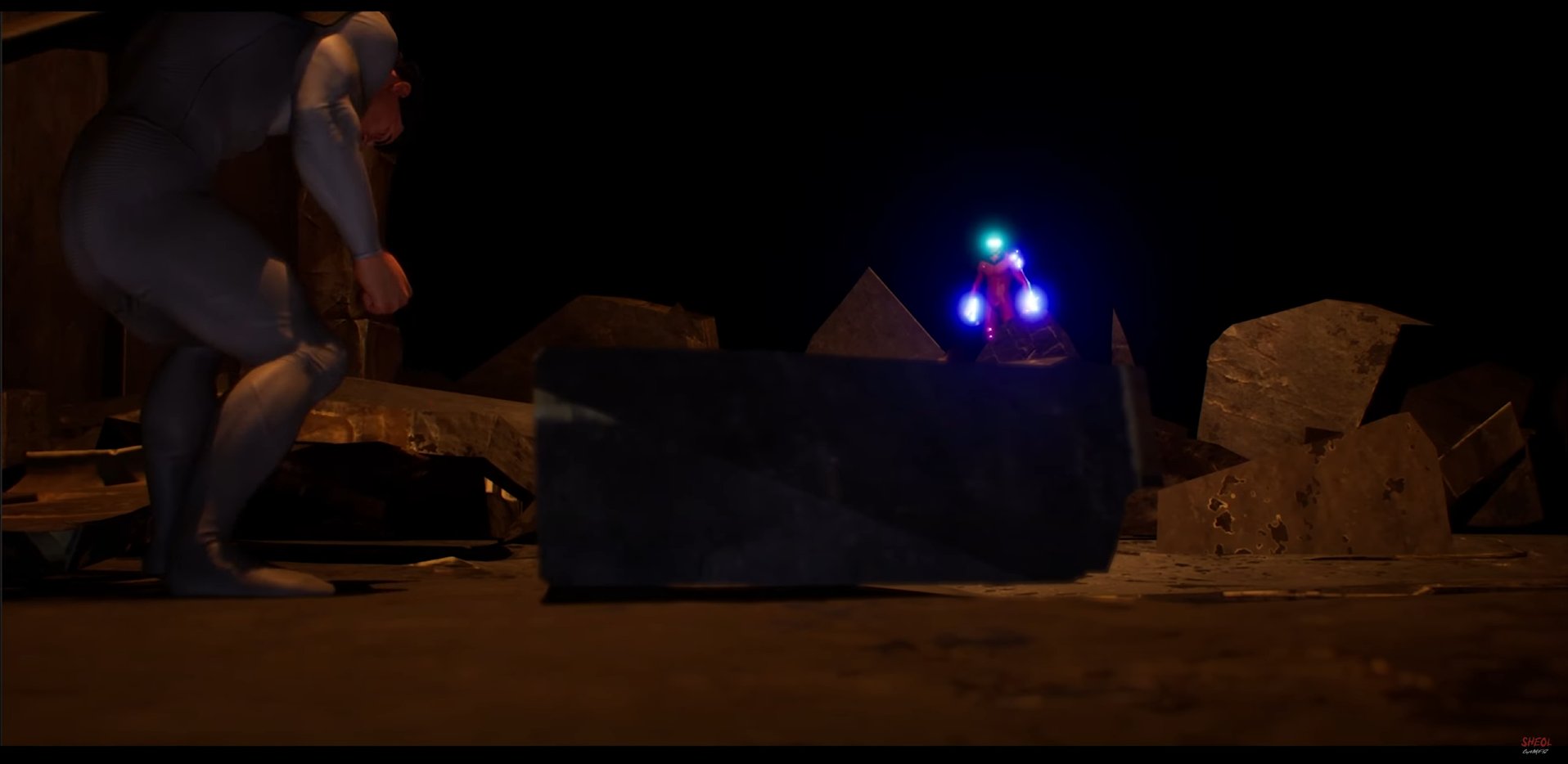 Valorous - Hero with Glowing Powers in Ancient Ruins